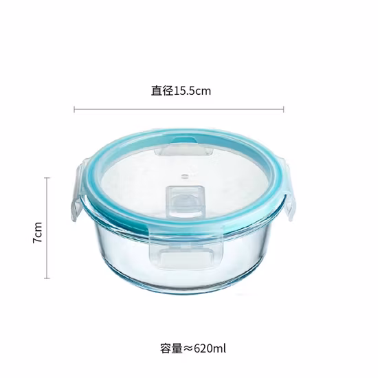 Luftdichte Bento-Boxen aus Glas mit auslaufsicherem Verschlussdeckel