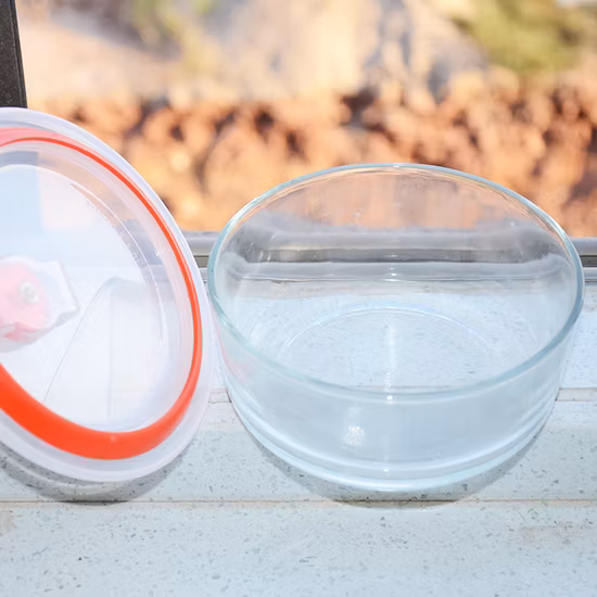 700 ml Aufbewahrungsbox, mikrowellengeeignete Lunchbox, hochtemperaturbeständige Glas-Suppenschüssel, versiegelt, tragbare Haushalts-Bento-Box mit niedlichem kleinen Blumenmuster